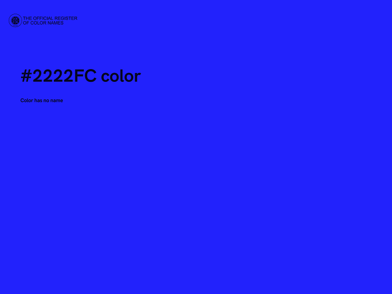 #2222FC color image