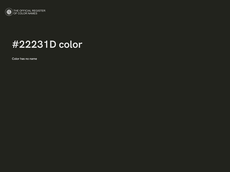 #22231D color image