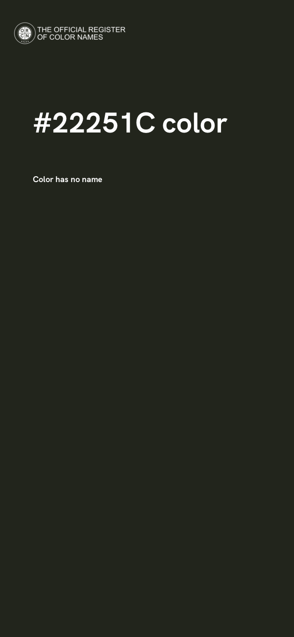 #22251C color image