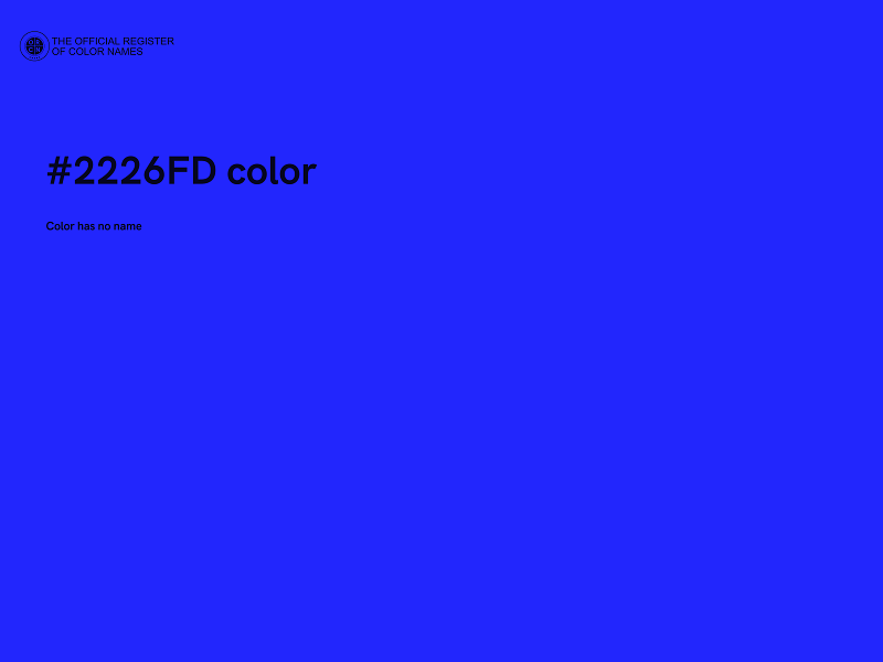 #2226FD color image