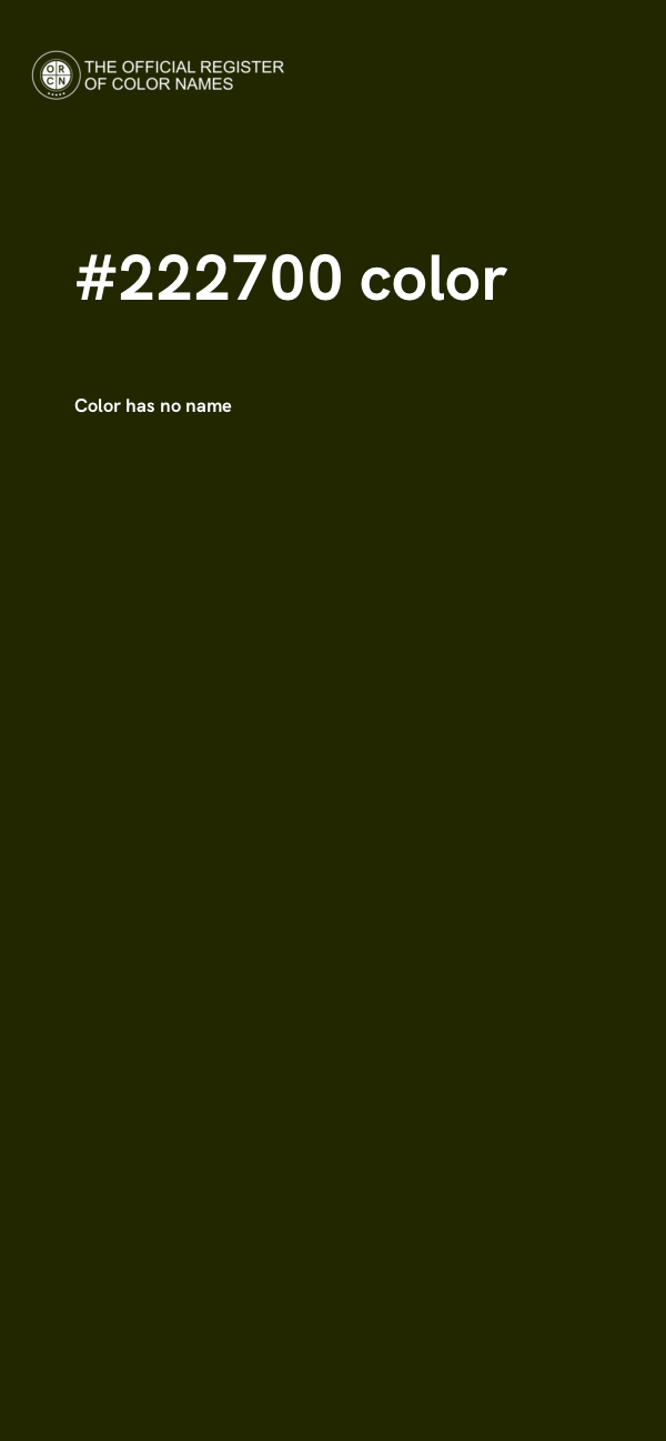 #222700 color image
