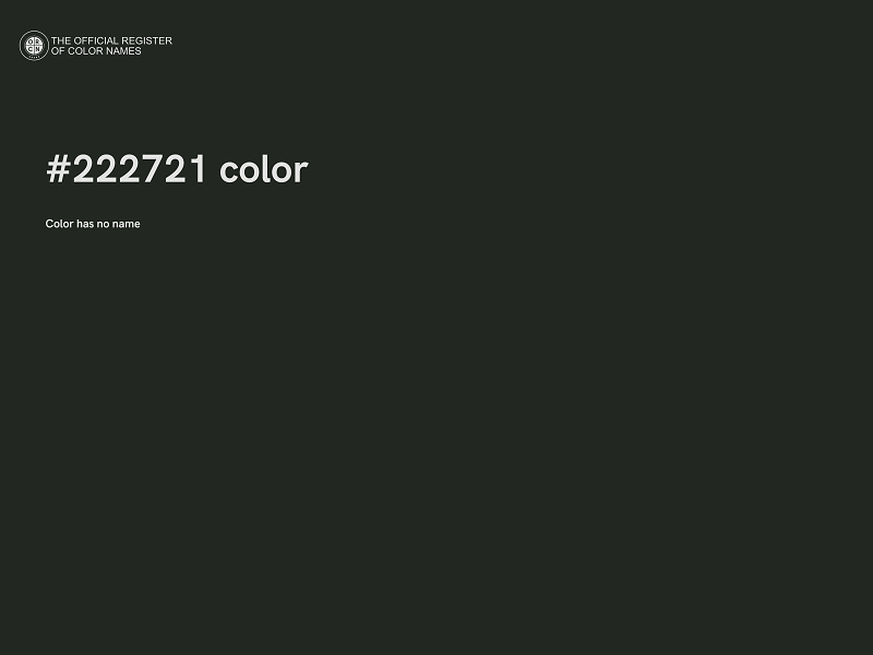 #222721 color image