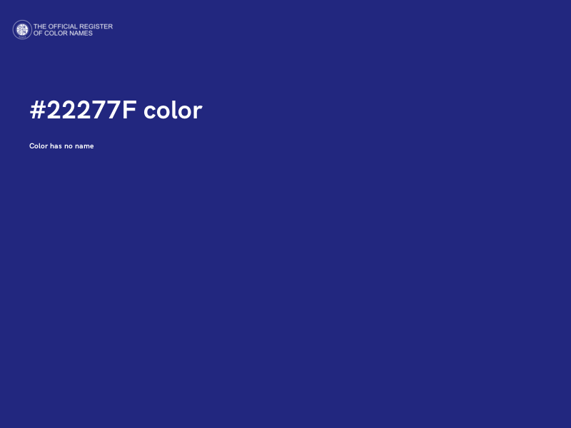 #22277F color image