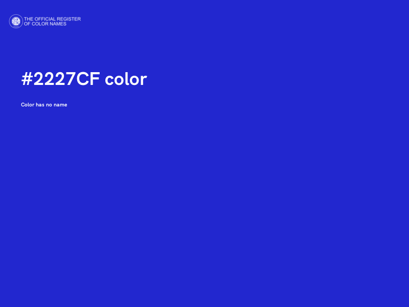 #2227CF color image