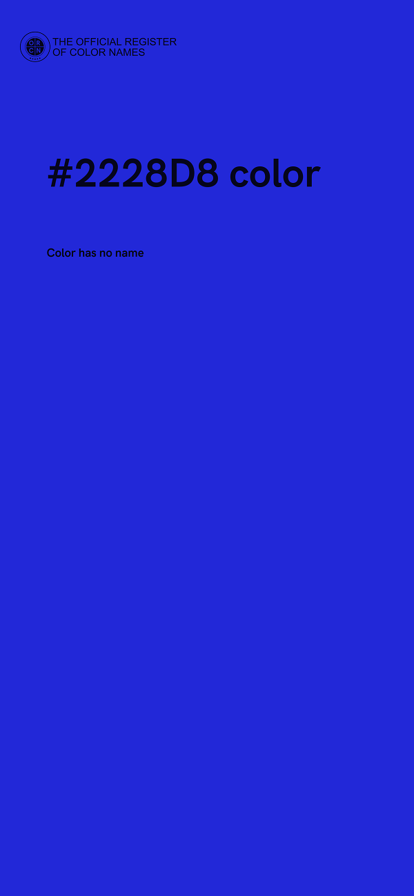 #2228D8 color image
