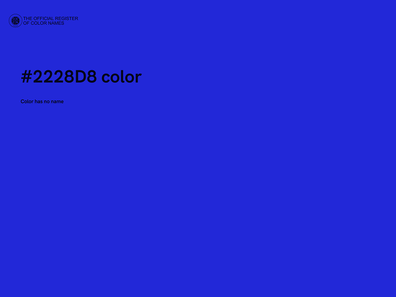 #2228D8 color image