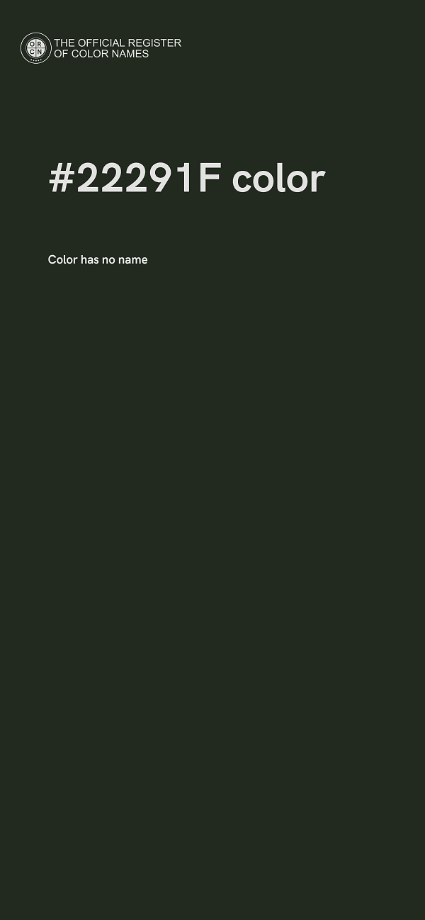 #22291F color image