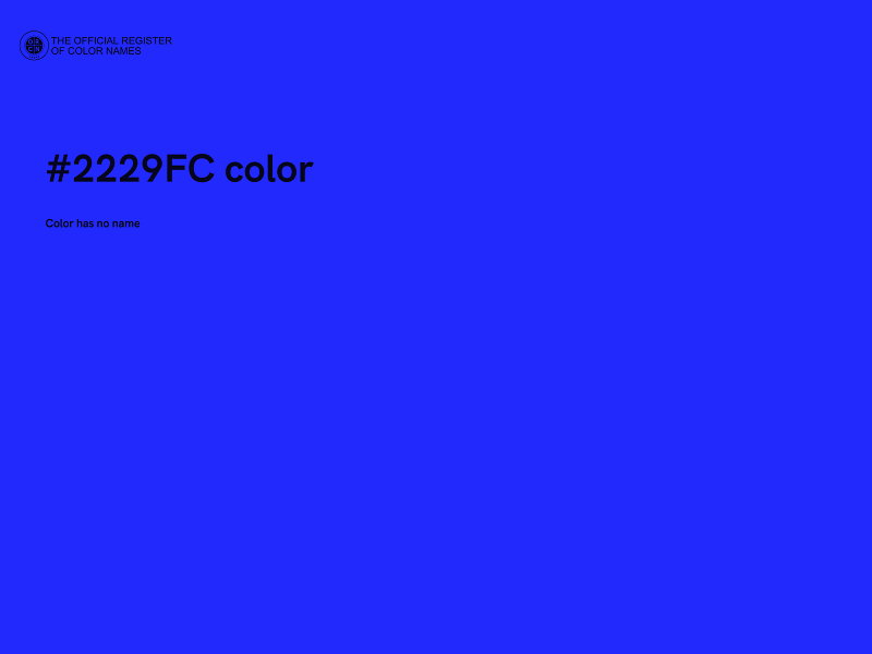 #2229FC color image