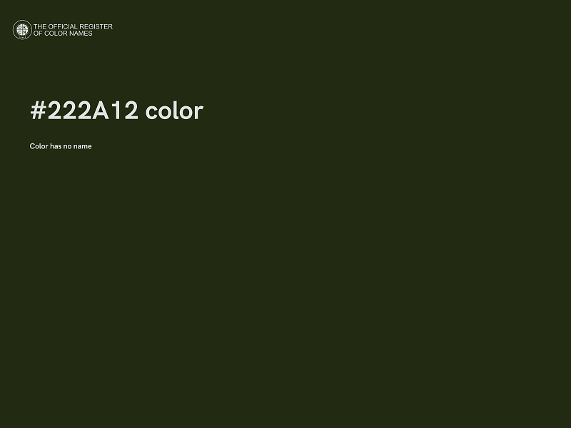 #222A12 color image