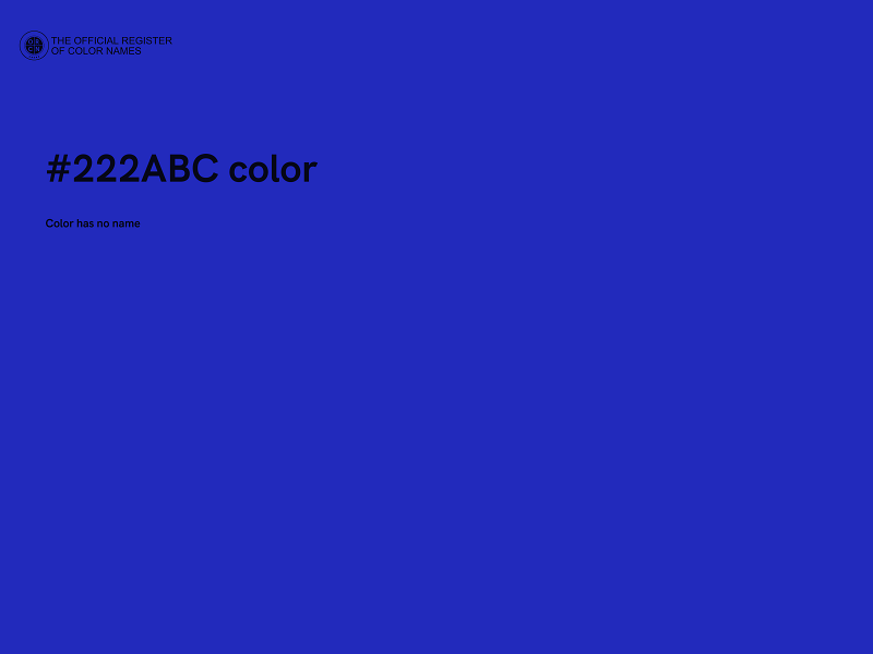 #222ABC color image