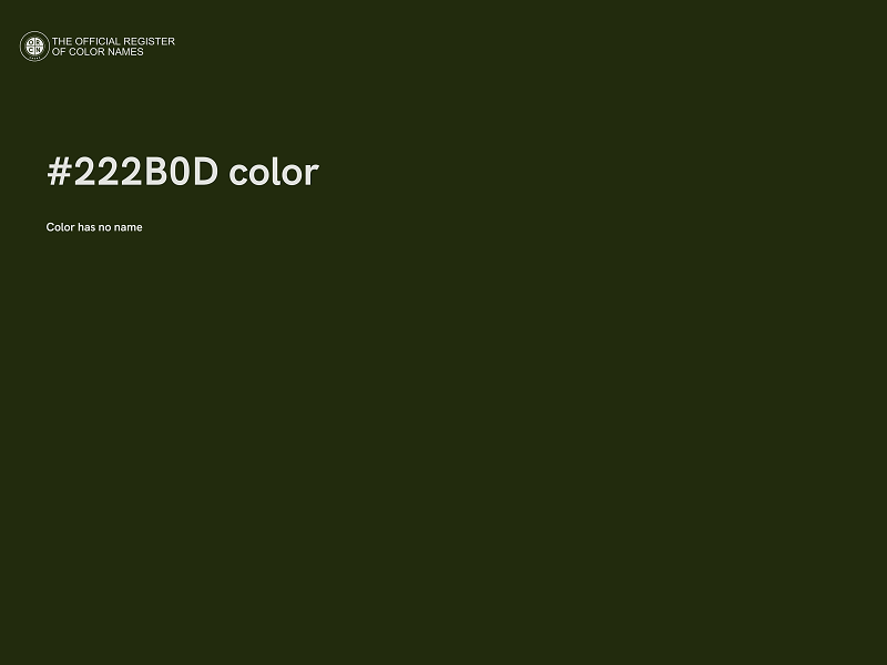 #222B0D color image