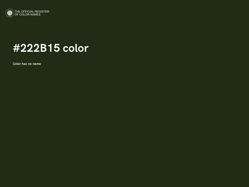 #222B15 color image