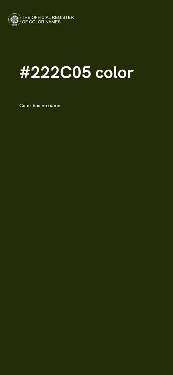 #222C05 color image