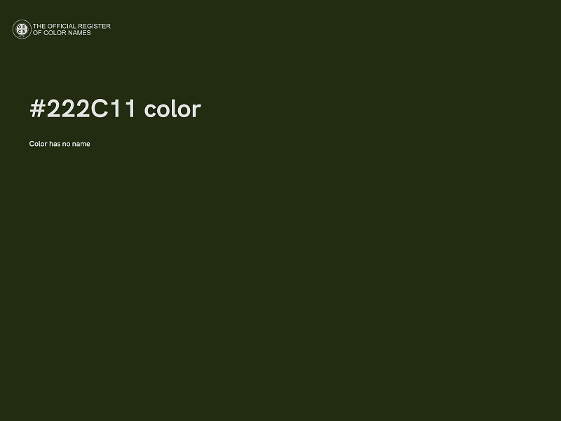 #222C11 color image