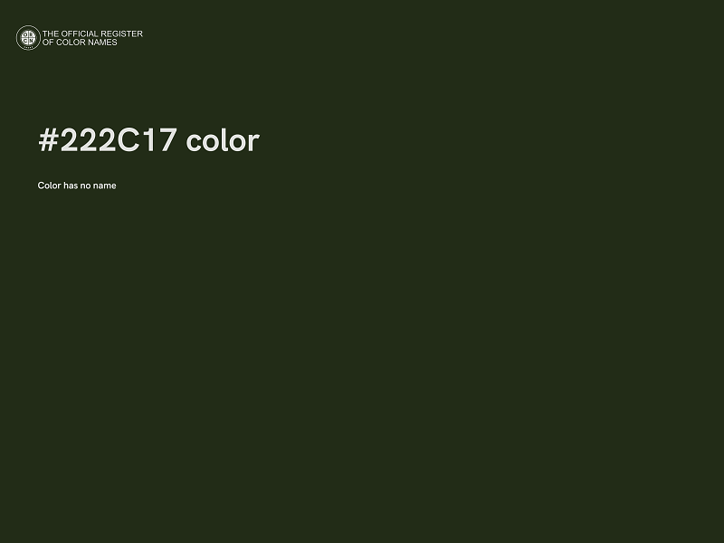 #222C17 color image