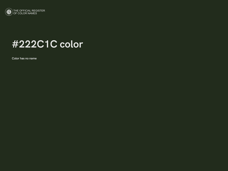 #222C1C color image