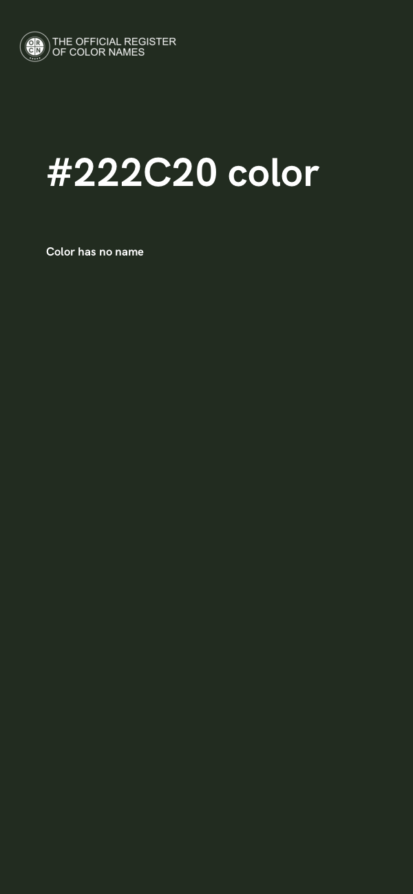 #222C20 color image