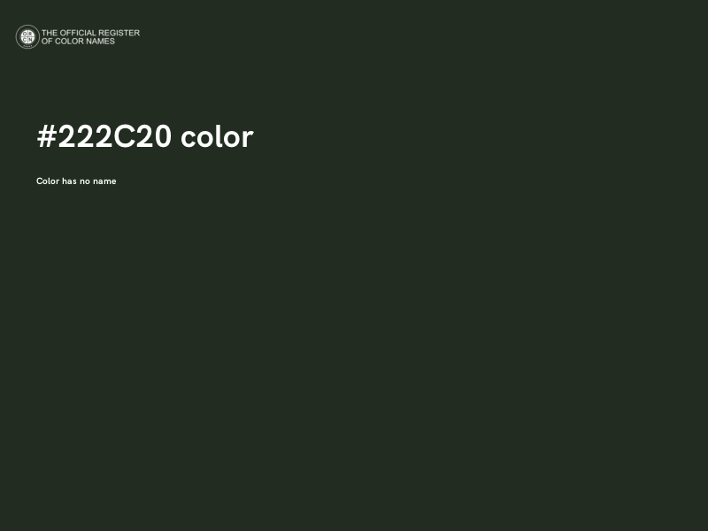 #222C20 color image
