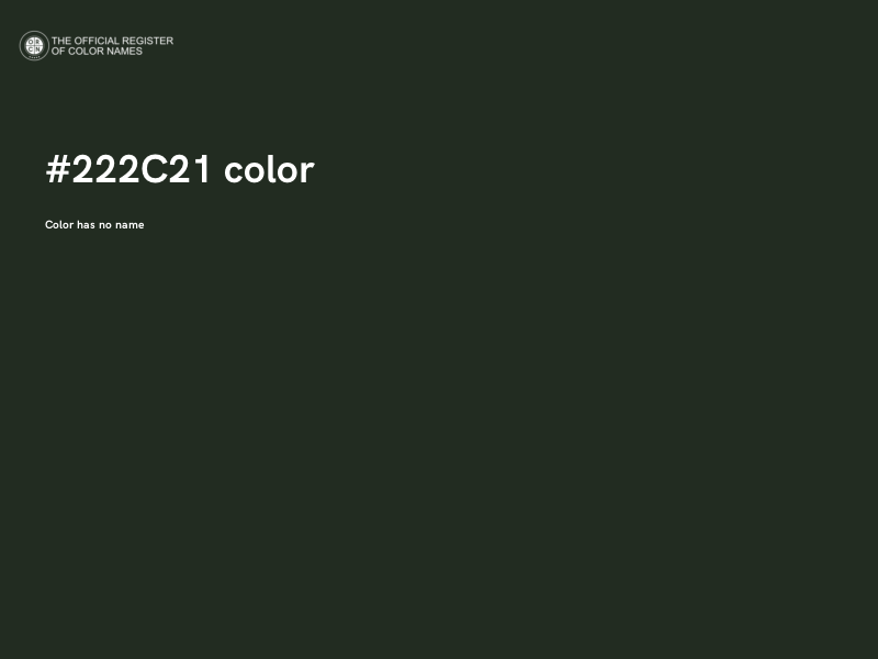 #222C21 color image