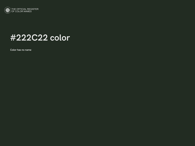 #222C22 color image