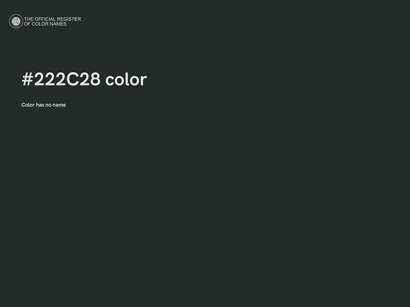 #222C28 color image