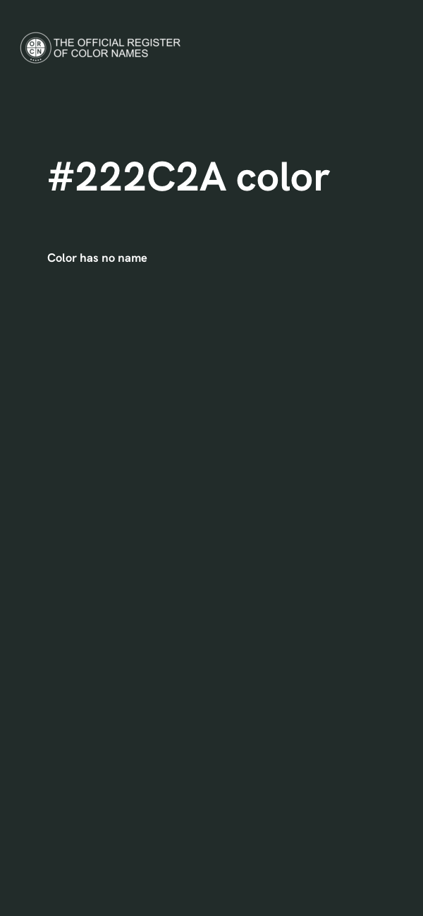 #222C2A color image