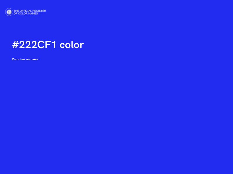 #222CF1 color image