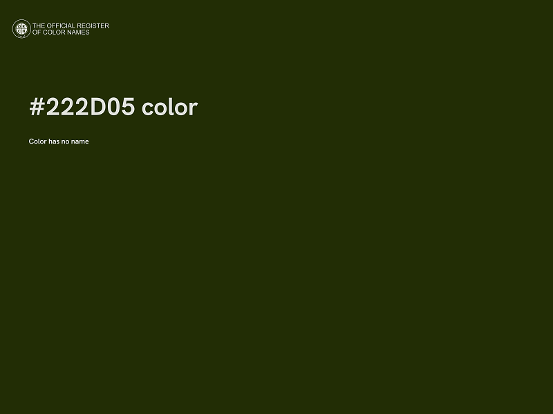 #222D05 color image