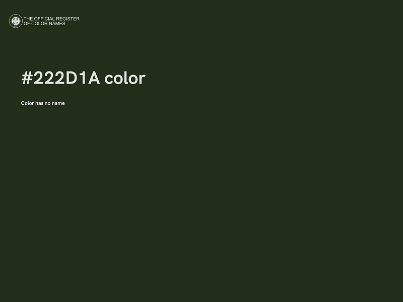 #222D1A color image