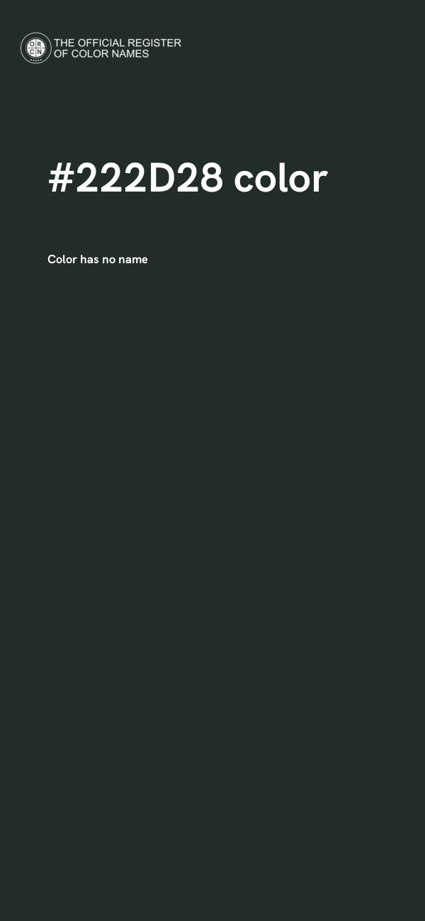 #222D28 color image