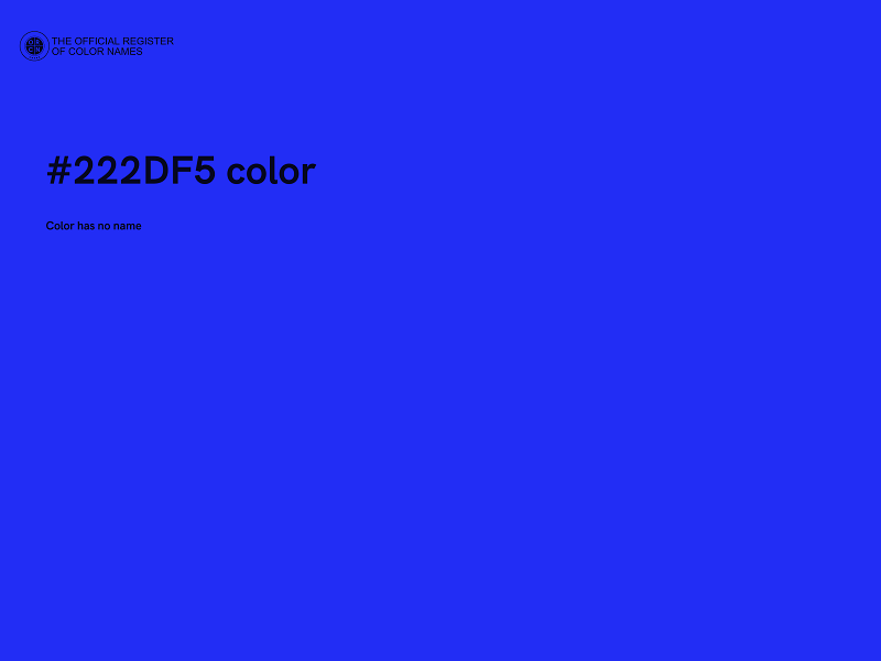 #222DF5 color image