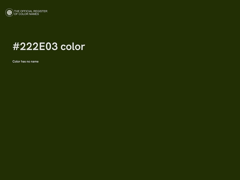 #222E03 color image