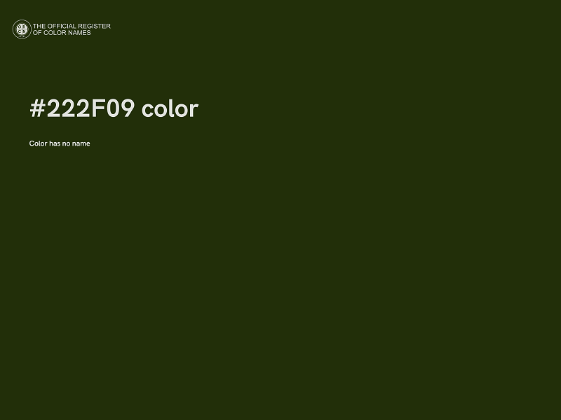 #222F09 color image