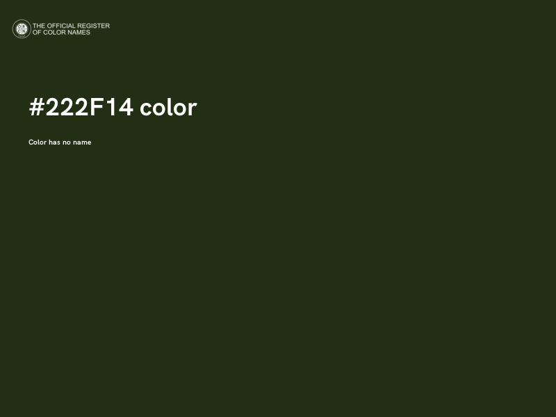 #222F14 color image