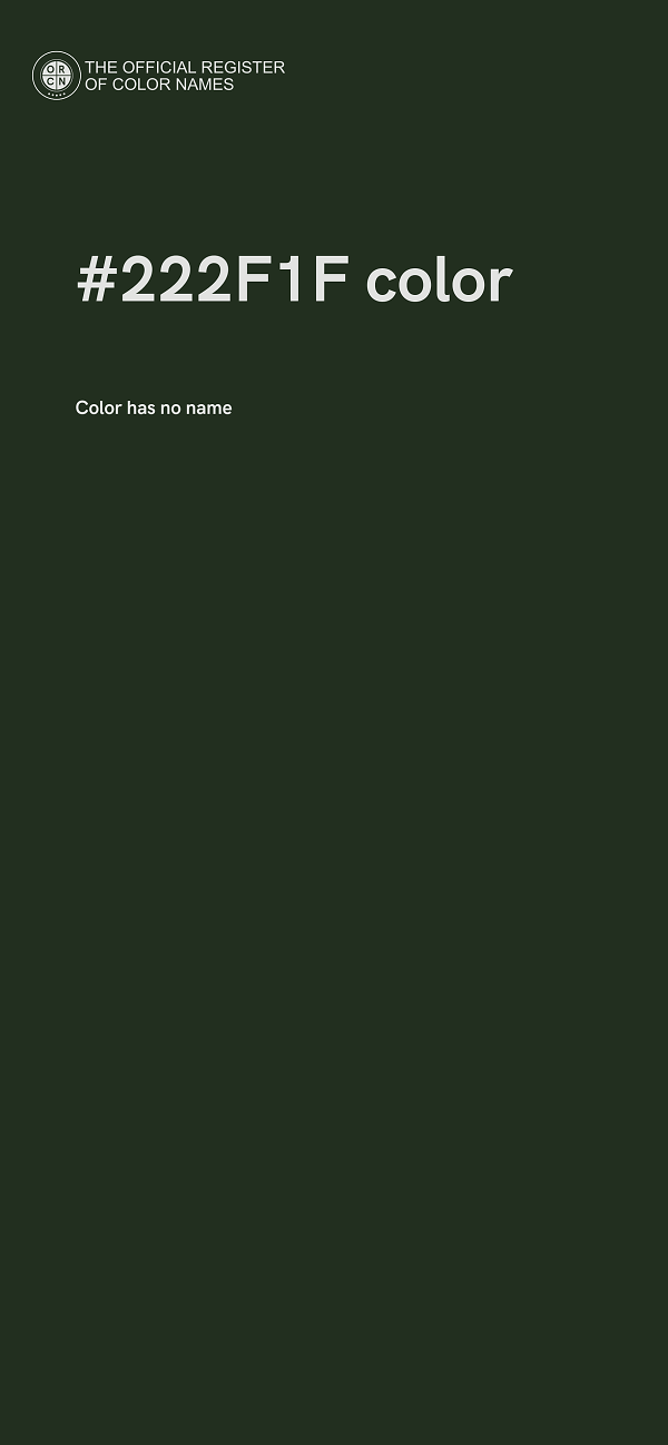 #222F1F color image