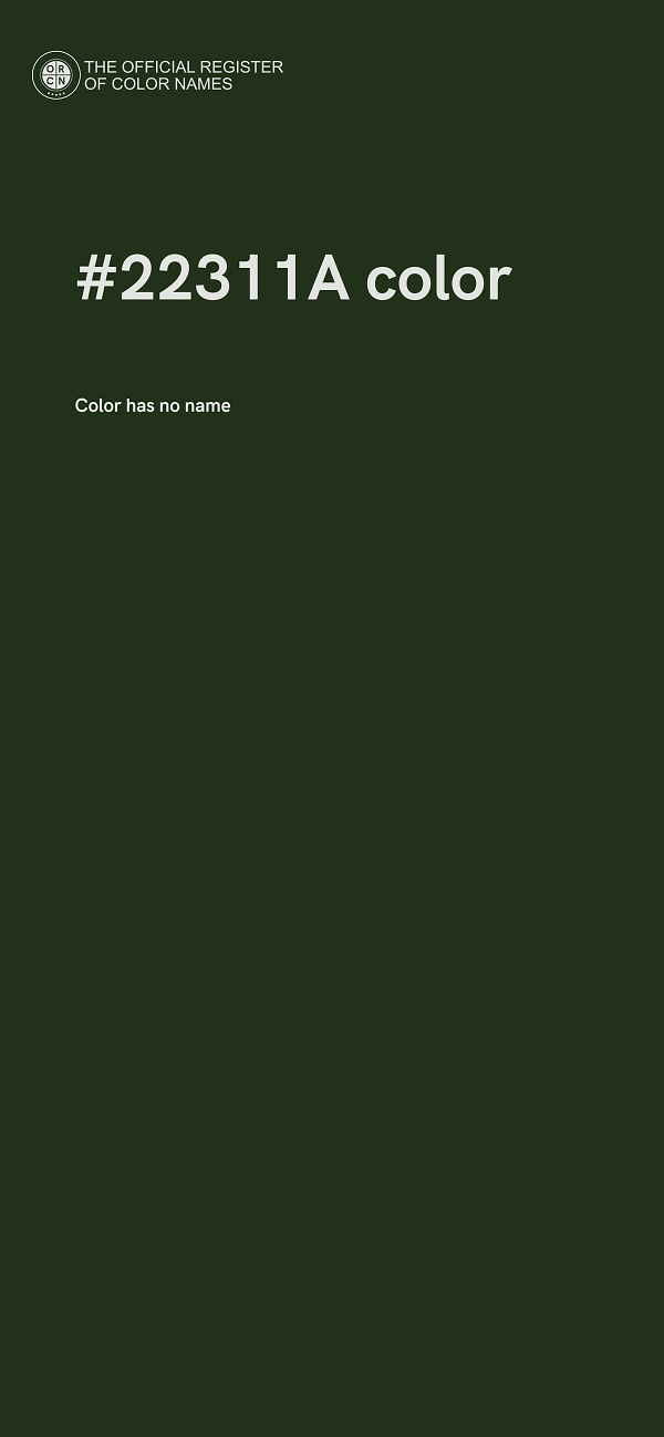 #22311A color image