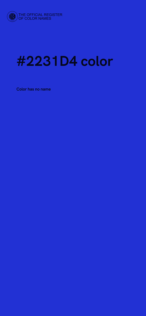 #2231D4 color image
