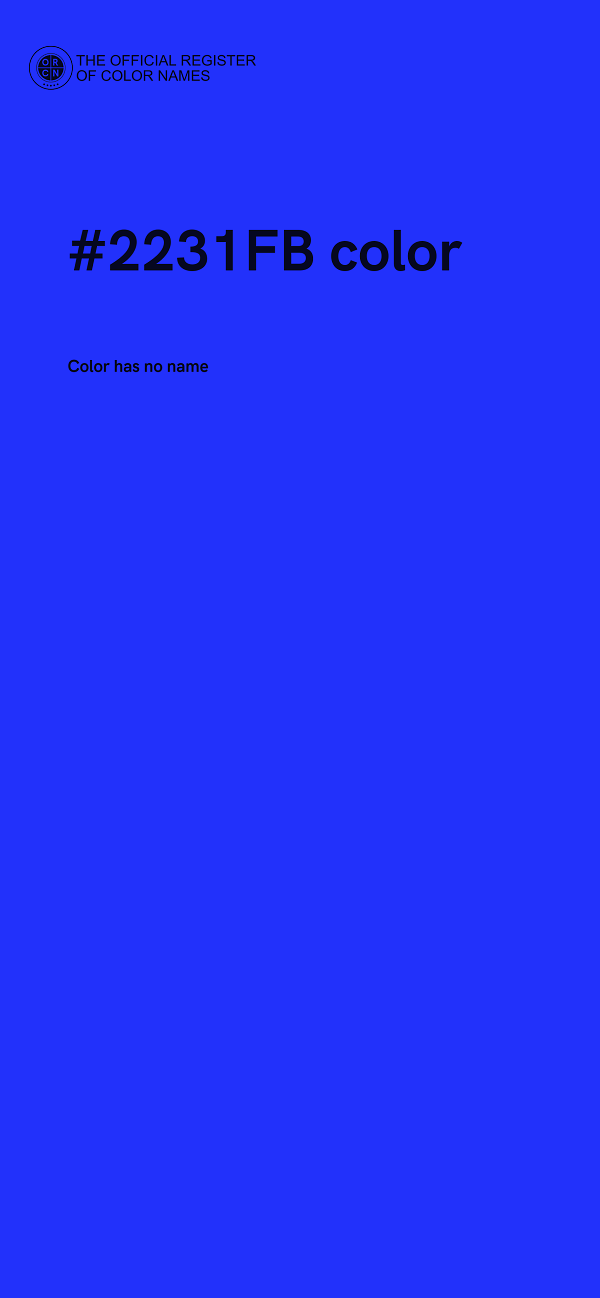#2231FB color image