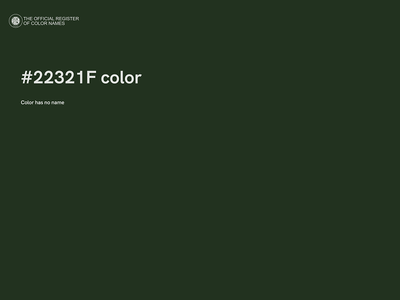 #22321F color image