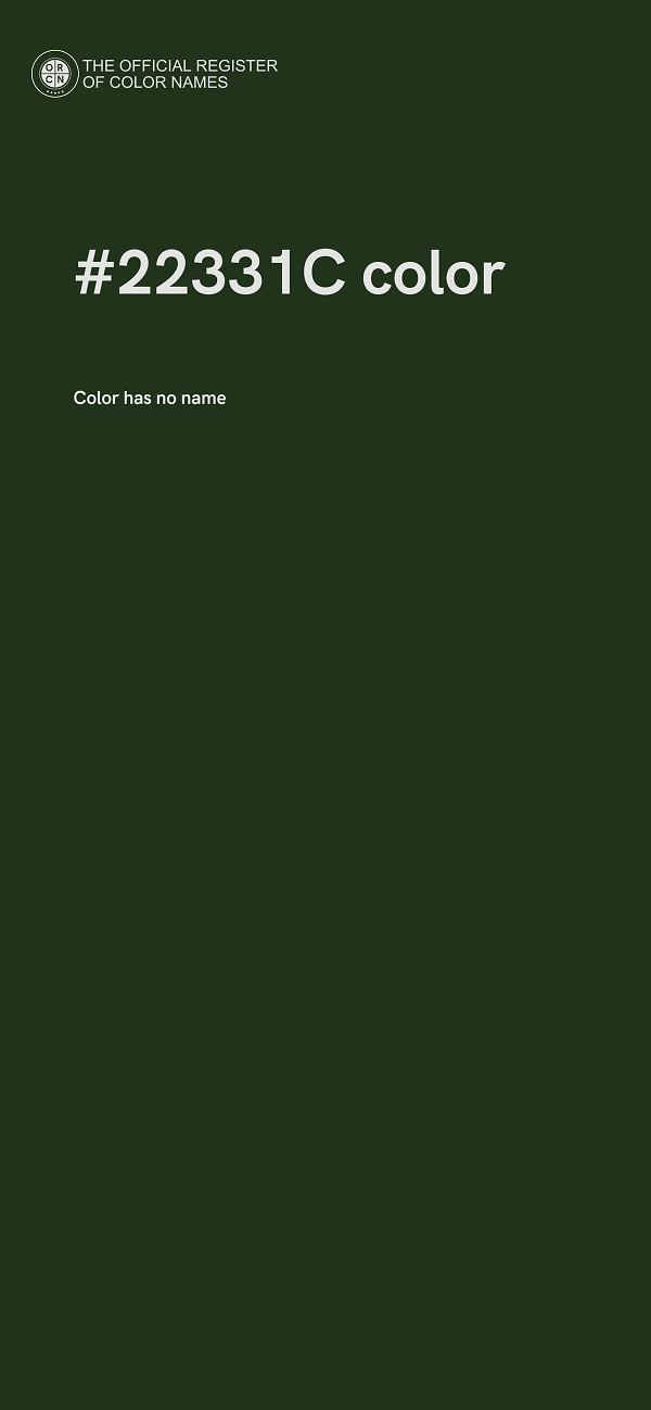 #22331C color image