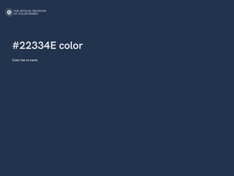 #22334E color image