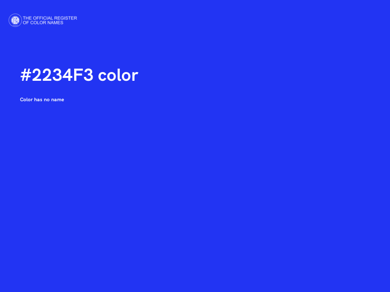 #2234F3 color image