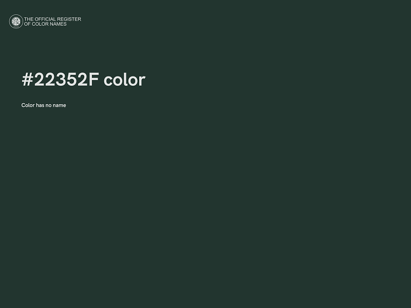 #22352F color image