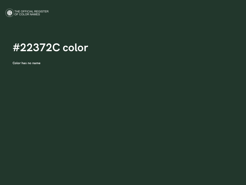#22372C color image