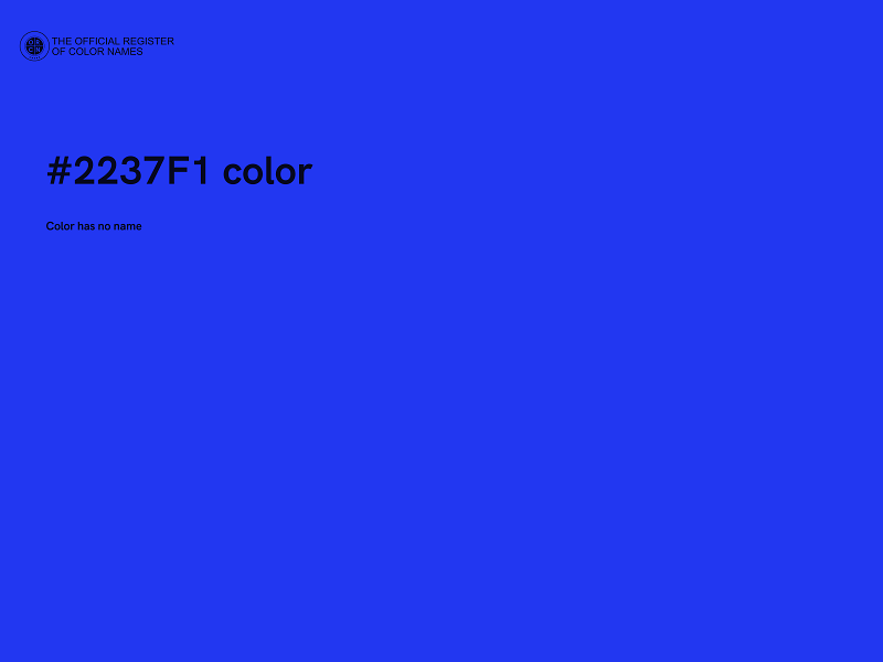 #2237F1 color image