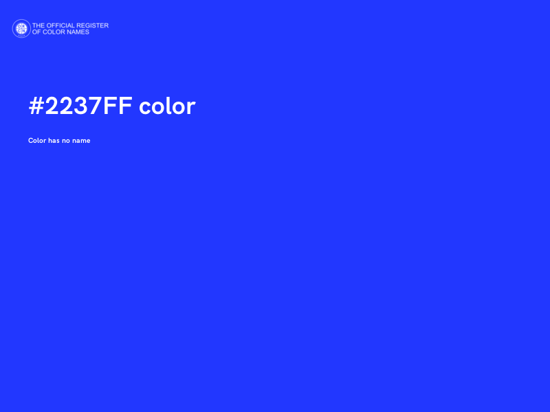 #2237FF color image
