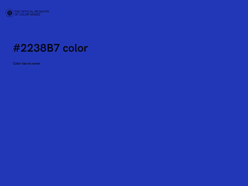 #2238B7 color image