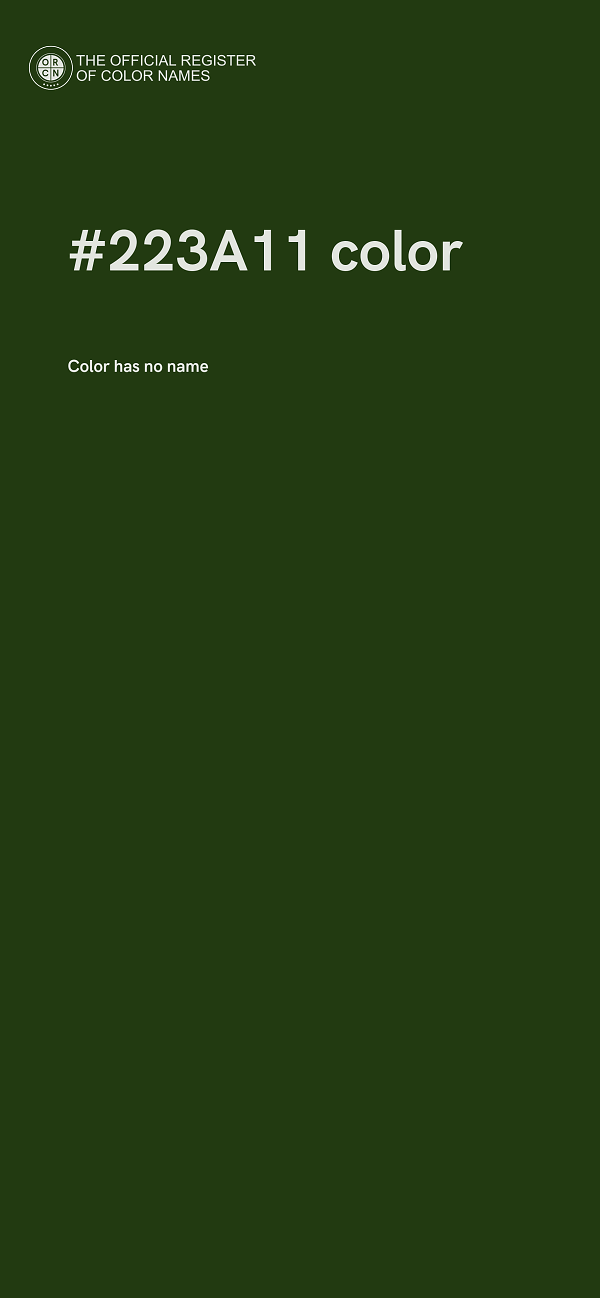 #223A11 color image