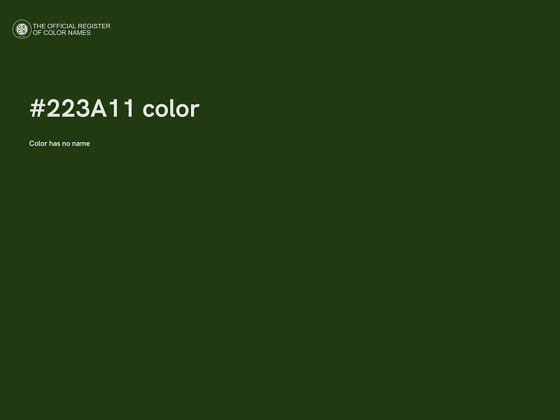 #223A11 color image