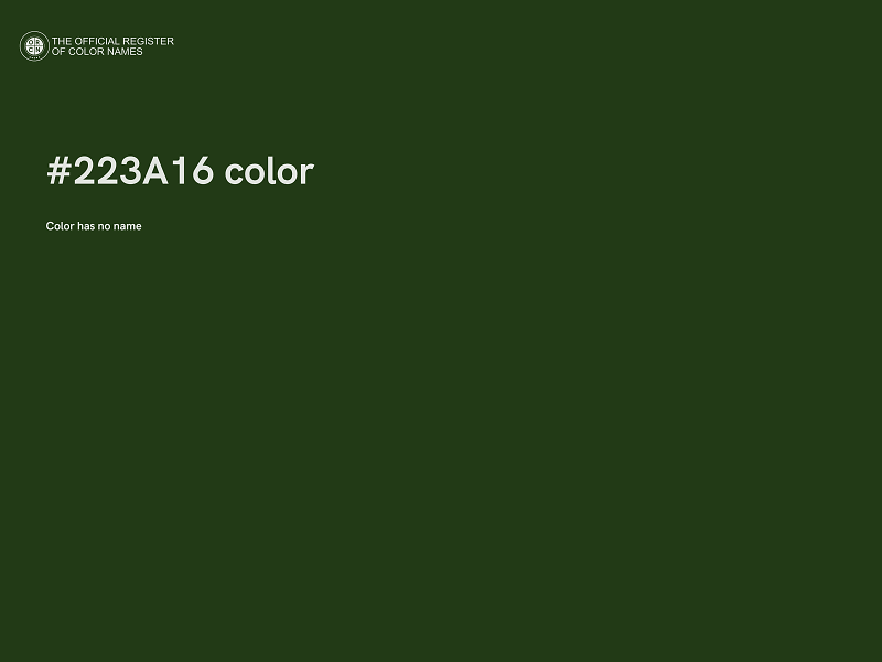 #223A16 color image